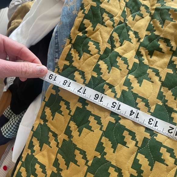 Vintage 60s Handmade Yellow & Green Houndstooth Column Dress - Picture 12 of 13